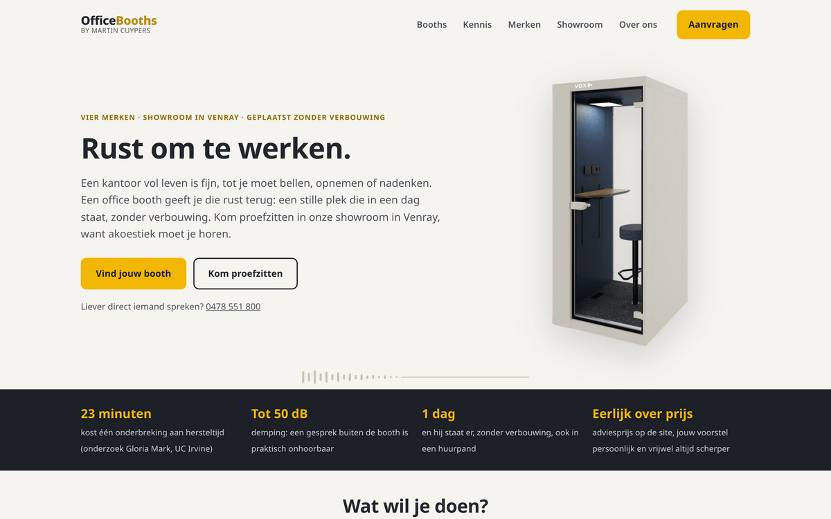 Schermafbeelding van Office Booths op desktop