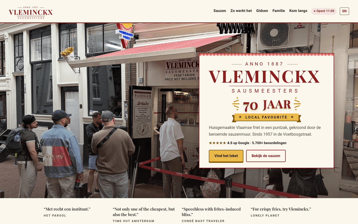 Schermafbeelding van Vleminckx de Sausmeester op desktop